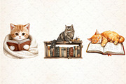Cat and Book Fall Vibes Clipart, an Illustration by Libby Wishes (Thumbnail 6 of 6)