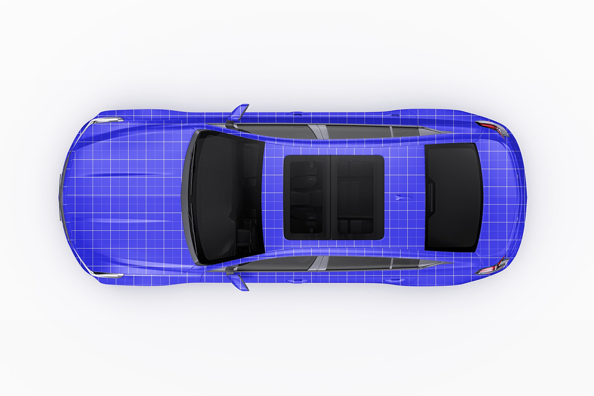 2025 Luxury Sport Sedan Set, an Advertising Mockup by Halal Graphic Studio (Photo 10 of 12)