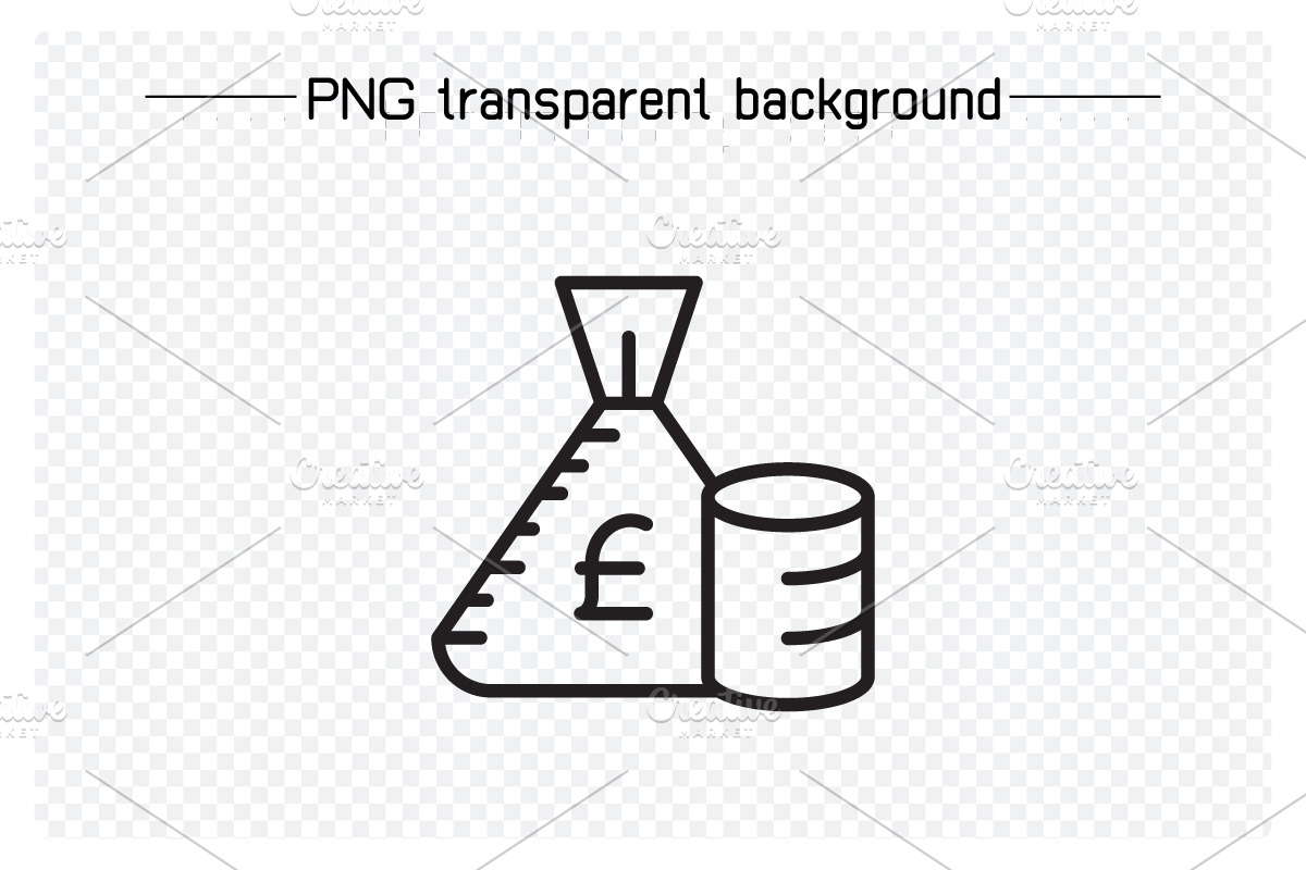 Pound Money Line Icons Set, an Outline Icon by Designfour (Photo 5 of 7)
