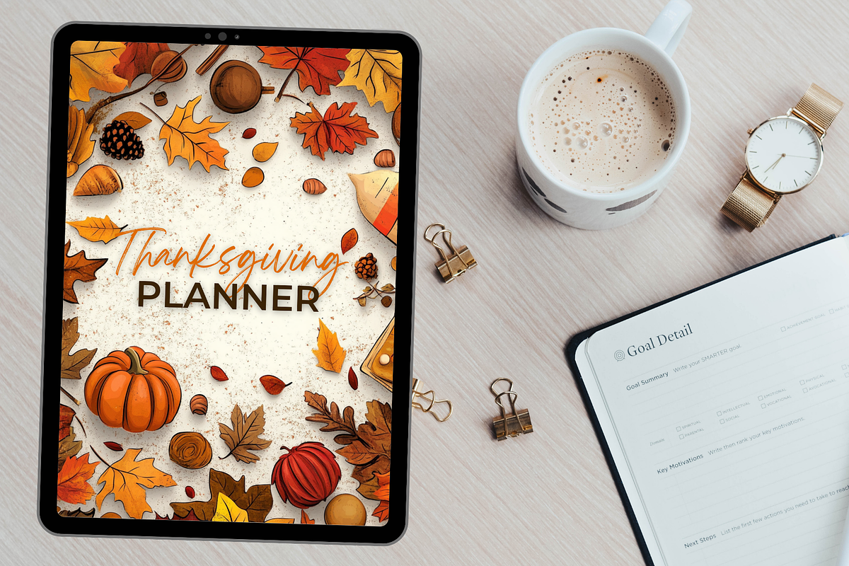 PLR Thanksgiving Planner x 3 Designs, a Design Template by Jennifer Magri Templates (Photo 7 of 9)