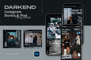 Fashion Instagram Template - Darkend