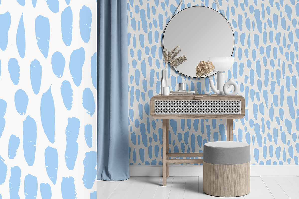 Blue Painted Texture, a Pattern Graphic by MalyskaStudio (Photo 4 of 15)