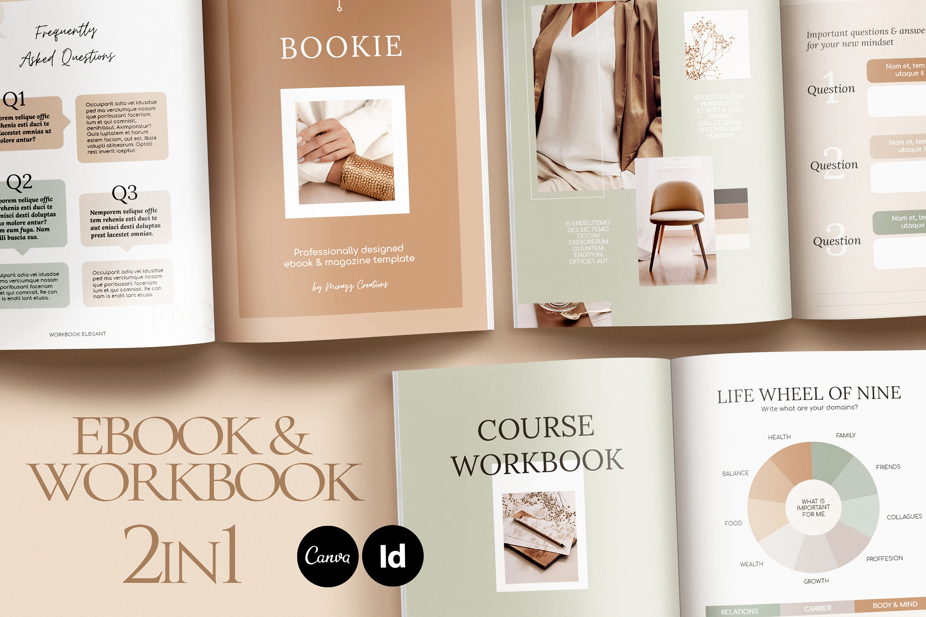 2in1 eBook+WorkBook for Course Eleg, a Magazine Template by Mirazz