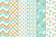 Aqua Bohemian Glitter Digital Papers, a Pattern Graphic by Amanda Ilkov (Thumbnail 3 of 3)