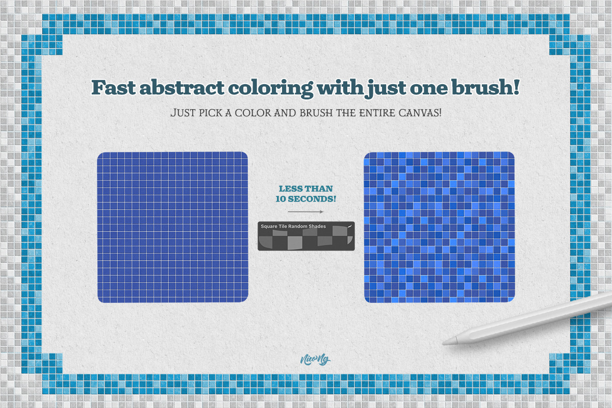 Tile Pattern Procreate Brushes, a Brush Add-On by Nico-Ng (Photo 6 of 13)