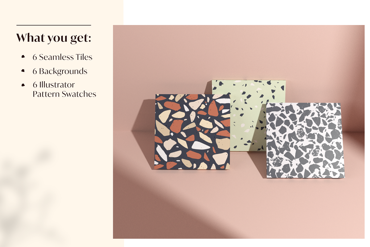Terrazzo Seamless Patterns, a Pattern Graphic by Marinastu (Photo 2 of 5)