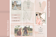 18 Post Instagram Puzzle Template, a Social Media Template by Tegefeldt Design (Thumbnail 3 of 6)
