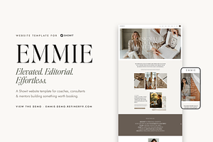 EMMIE | Showit Template, a HTML Template by Refinery Nine Co.