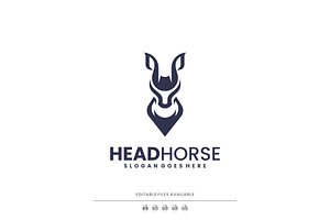 Monoline Head Horse Logo Design, a Branding & Logo Template by Artnivora.Std