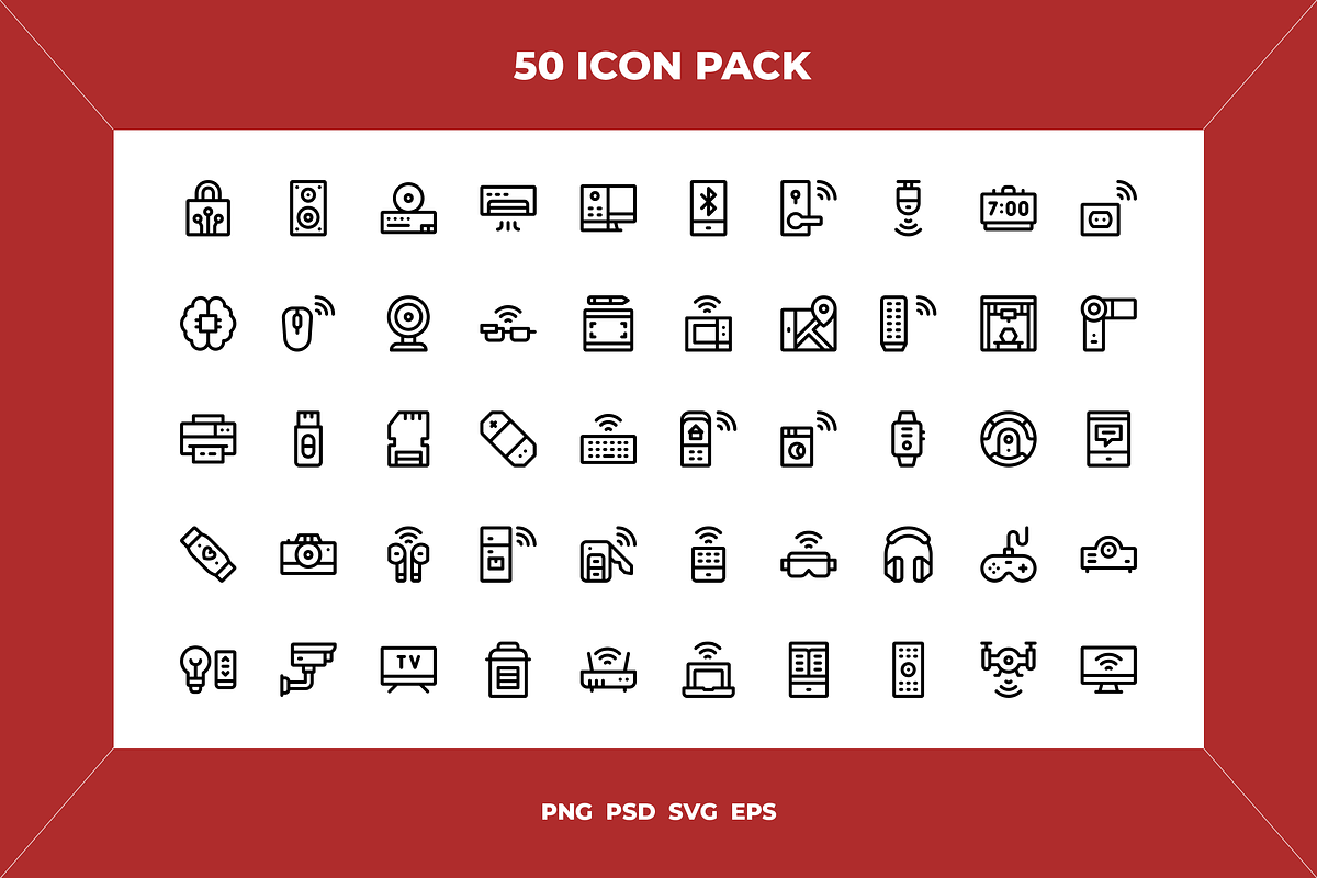 Smart devices icons, an Outline Icon by Wencory (Photo 1 of 2)