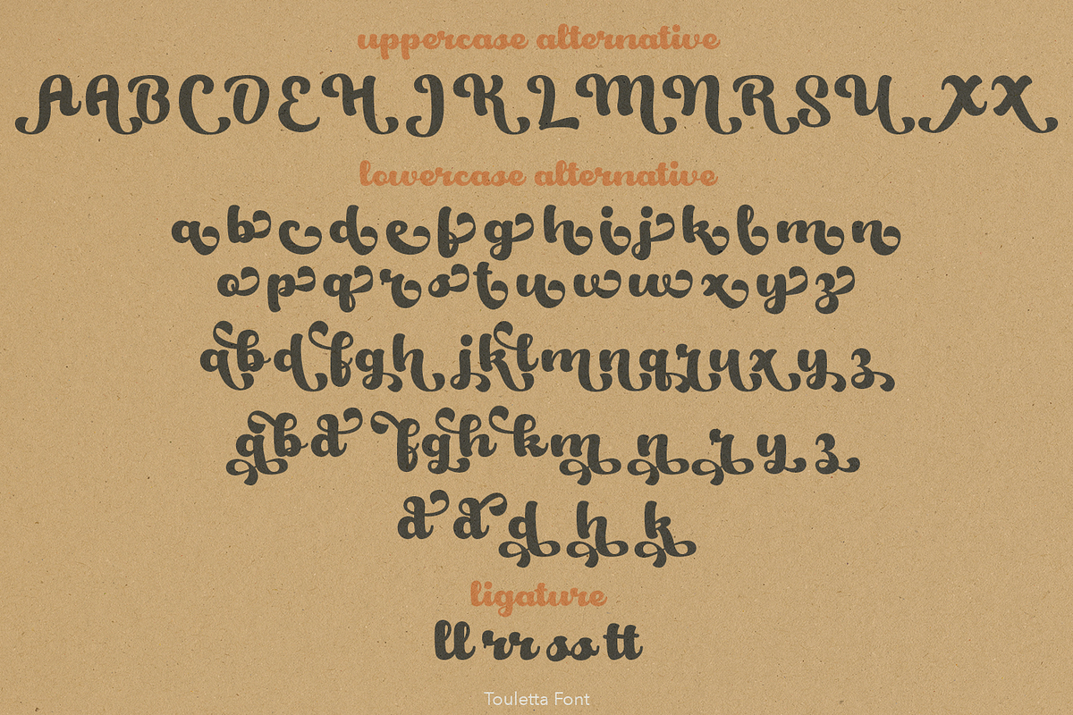 Touletta Retro Script, a Script Font by TypeClassHeroes (Photo 11 of 15)
