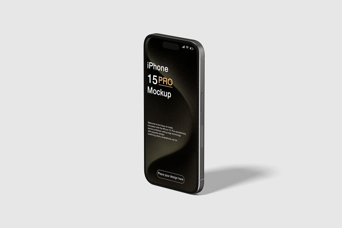iPhone 15 Pro Mockup, an iPhone Mockup by Jestdio (Photo 5 of 14)