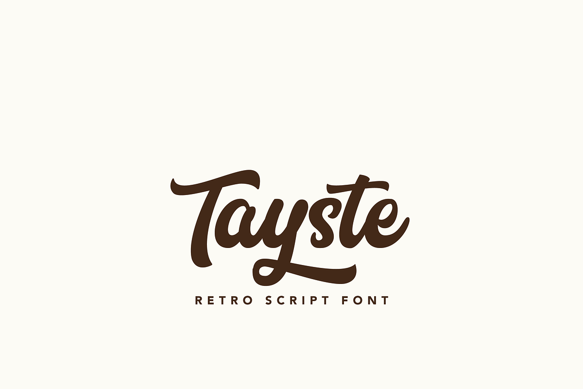Tayste Script, a Script Font by Creative Foundry (Photo 1 of 8)