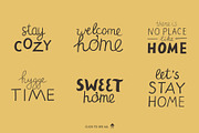 Home. Cozy vector lettering set., an Object Graphic by anna khramtsova (Thumbnail 2 of 10)