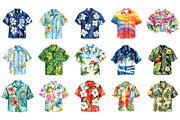 Hawaiian Summer Shirt Clipart, a Seasonal Illustration by DreamArtGraphic (Thumbnail 2 of 4)