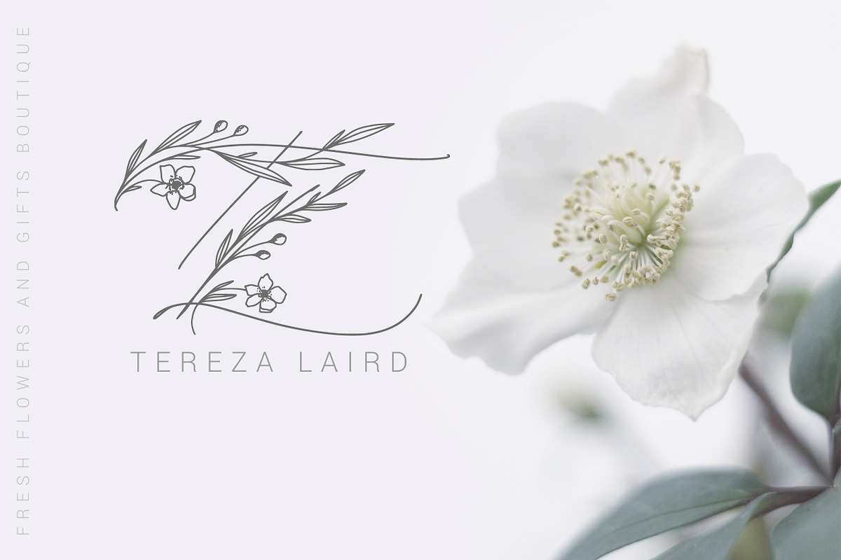 Spring Vibes. Floral Font + Frames preview 8