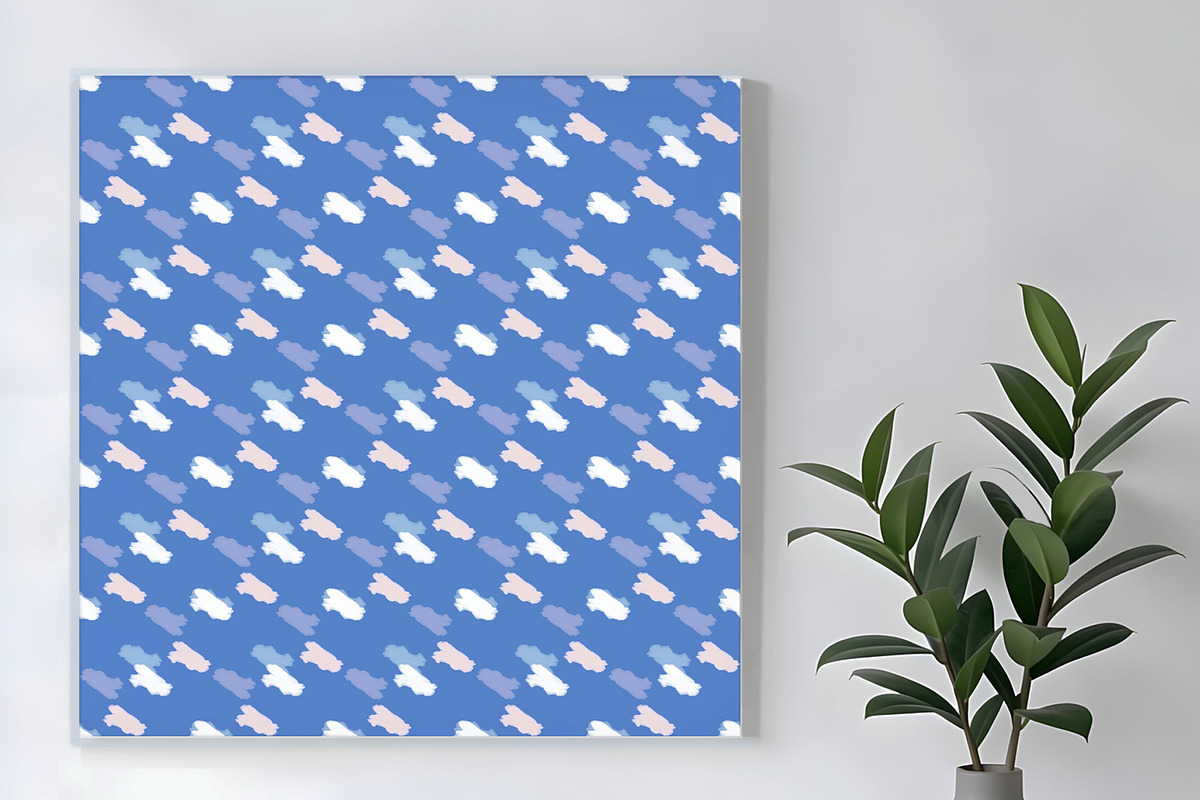 Blue Modern Print Seamless Repeat, a Pattern Graphic by Sharon Schwalbe (Photo 2 of 6)
