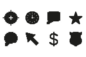 Pixel Art Icon Set, an Object Illustration by Gentle Studio