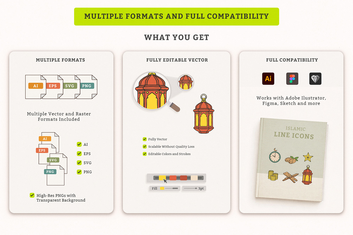 Islamic Line Icon Set Ramadan & Eid, an Illustration by MEANDSTUDIO (Photo 5 of 5)
