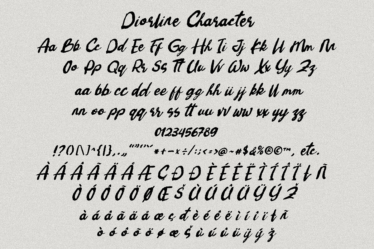 Diorline - Rough Handwritten Font, a Handwritten Font by Myn Type (Photo 14 of 14)