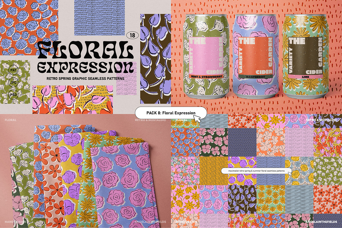 Retro Pattern Library 80% OFF, a Pattern Graphic by angelainthefields (Photo 10 of 25)