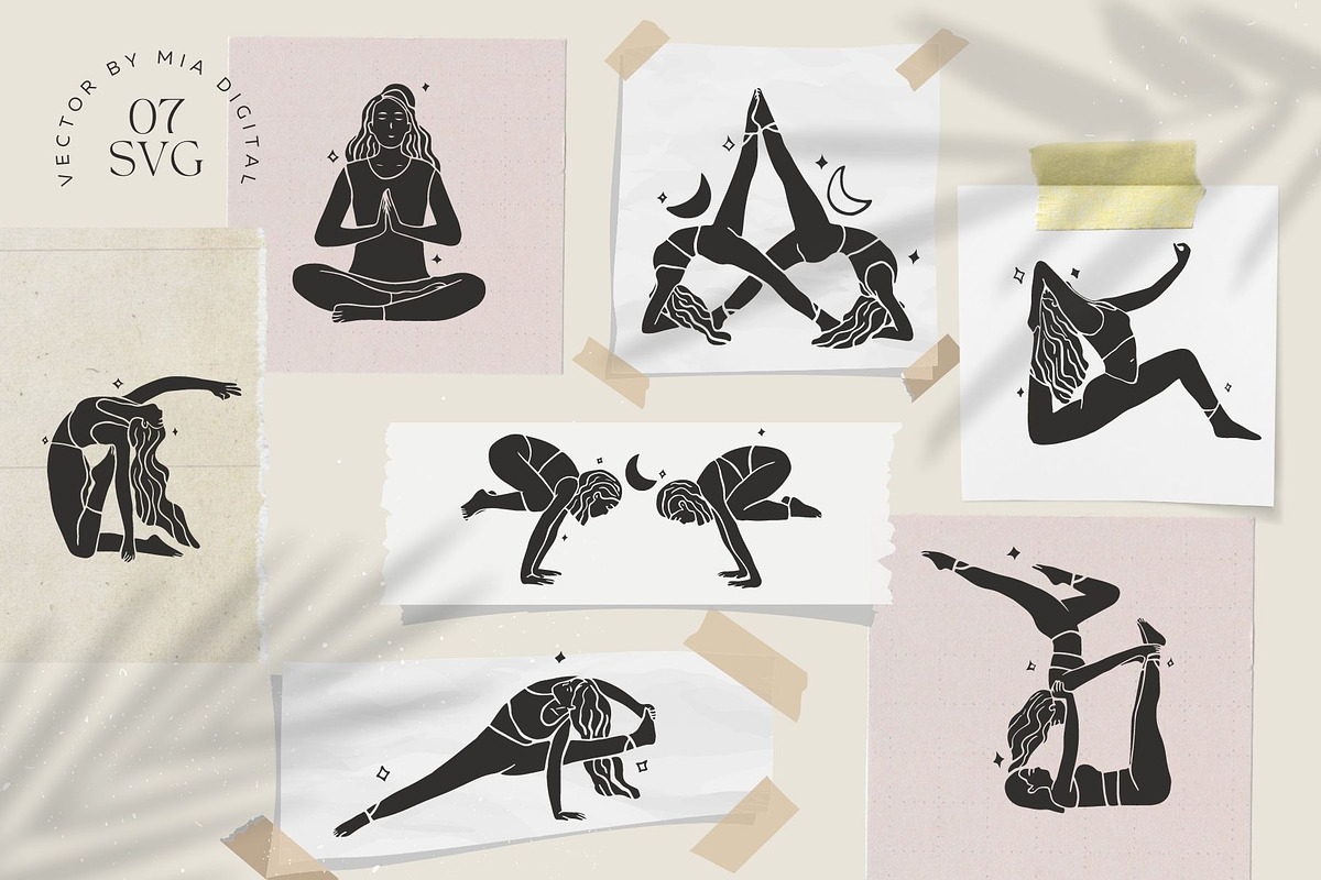 Abstract Yoga Posture Illustrated, an Icon by Mia Digital (Photo 2 of 5)