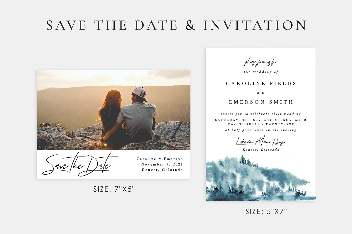 Chill forest - wedding set, an Invitation Template by Helen Halik art (Photo 2 of 10)