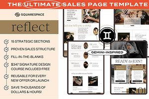 Reflect Squarespace Sales Template