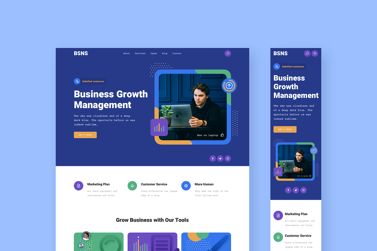 FIVE - Responsive Templates, a Landing Page Template by laaqiq (Photo 9 of 18)