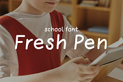 Fresh Pen | Modern School Font, a Sans Serif Font by Vikam Media (Thumbnail 1 of 9)