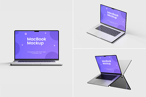 MacBook Mockup – 3 Scene, a Mockup by Alolieli Studio