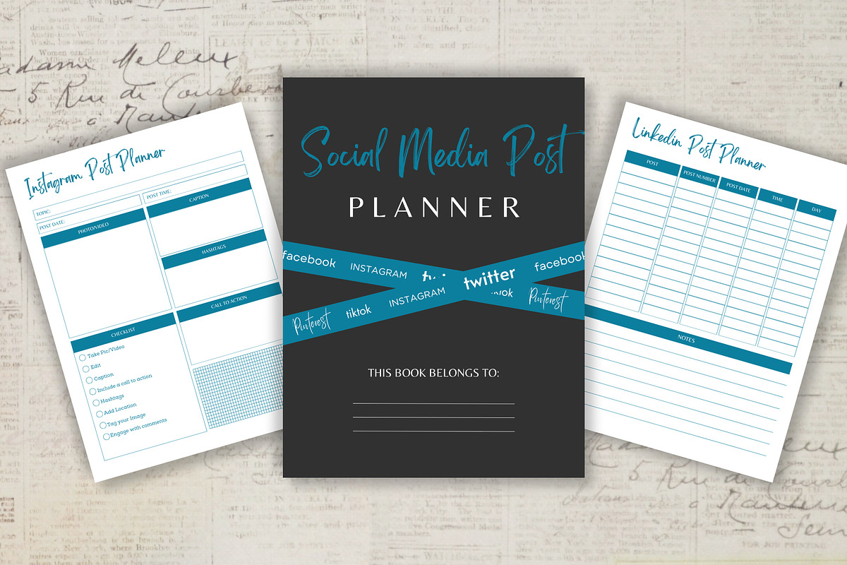 Digital Social Media Planner, a Stationery Template by Design House (Photo 5 of 9)