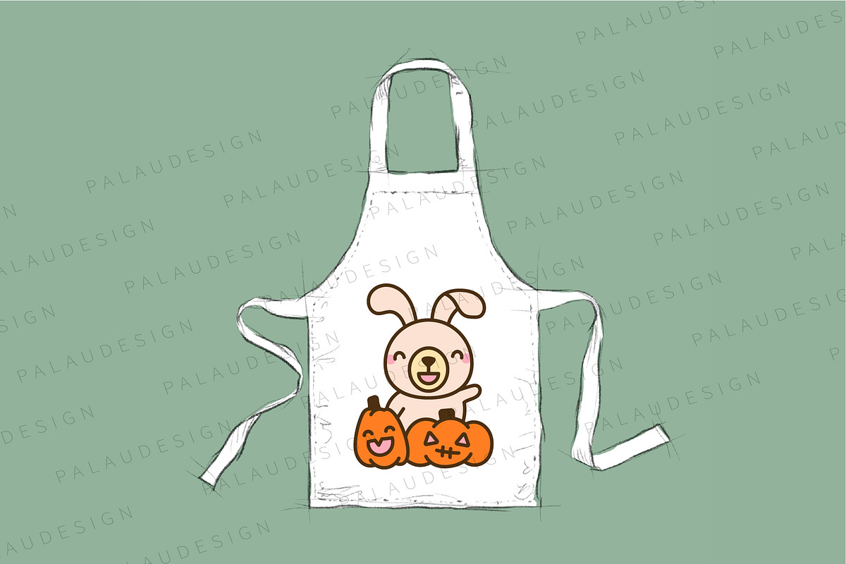 Animals Halloween Clipart Set, a Seasonal Illustration by Palau (Photo 4 of 12)
