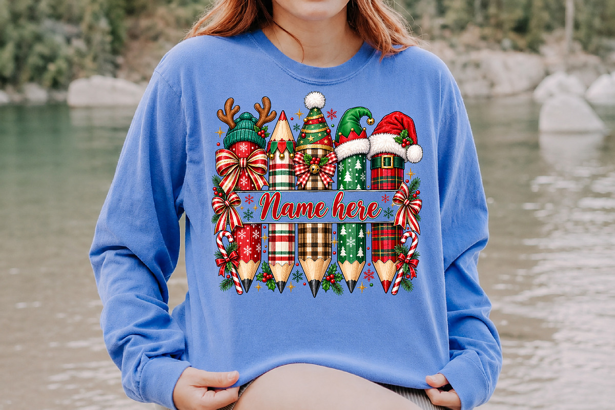 Custom Christmas Teacher Pencils PNG, a Seasonal Illustration by Rose Art (Photo 4 of 4)