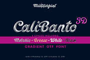 CaliBanto 3D Font, a Script Font by Sentavio (Thumbnail 1 of 6)