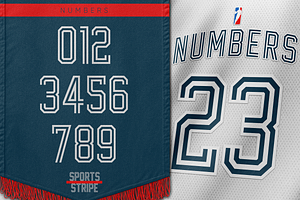 SPORTS STRIPE FONT