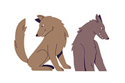 Wolf, wild forest animals set, an Animal Illustration by Good Studio (Thumbnail 4 of 8)