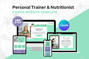 Personal Trainer Canva Website, a Landing Page Template by Digital Content Mix (Thumbnail 1 of 6)