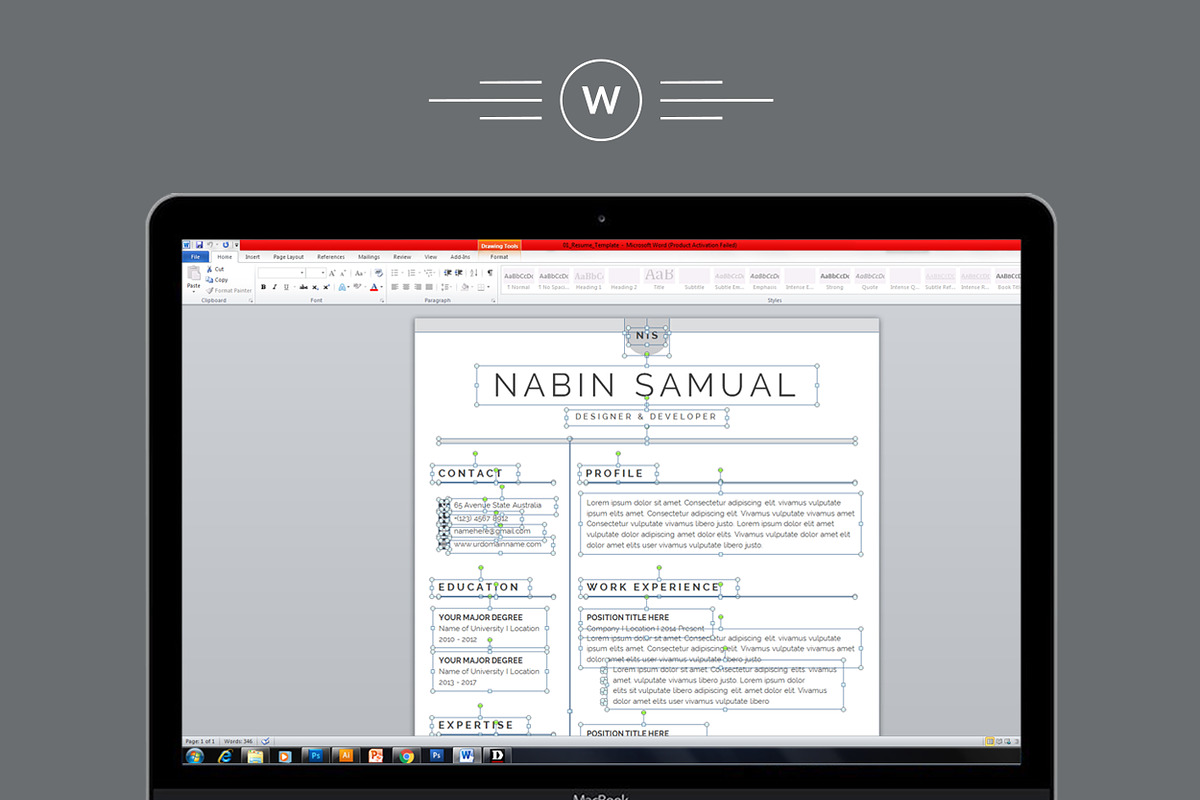 Modern Resume/CV Template, a Resume Template by Proper_media (Photo 6 of 6)