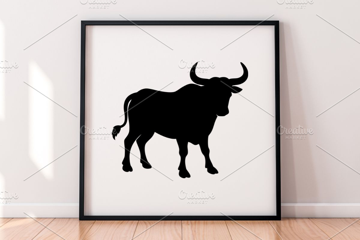 Bull Silhouette SVG, an Animal Illustration by newminddesign (Photo 9 of 10)