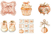 Autumn Pumpkin Baby Shower, a Seasonal Illustration by Designking (Thumbnail 4 of 4)