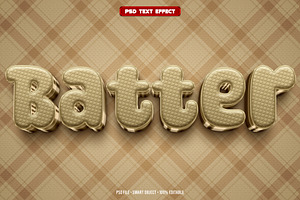 Batter 3D editable text effect