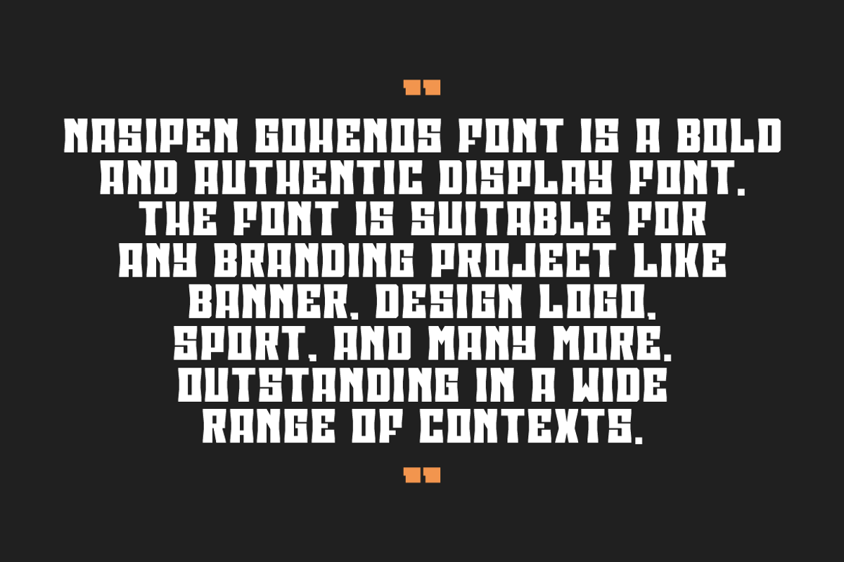 Nasipen Gohenos, a Sans Serif Font by QR Design Studio (Photo 4 of 7)
