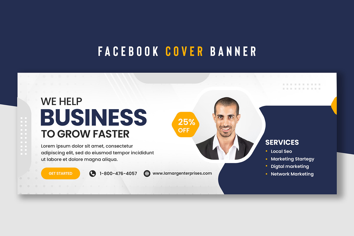 Digital Marketing Facebook cover, a Social Media Template by graphicbundle (Photo 11 of 14)