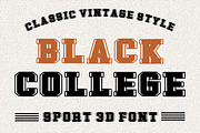 Black College - Vintage Font, a Slab Serif Font by Fourteen Letter (Thumbnail 1 of 8)