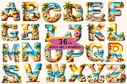 Summer Font Beach Alphabet Bundle, a Symbol Font by Bubble Pixel (Thumbnail 2 of 8)