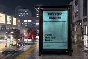Bus Stop Banner Mockup Set, an Advertising Mockup by PaperMoon (Thumbnail 4 of 5)
