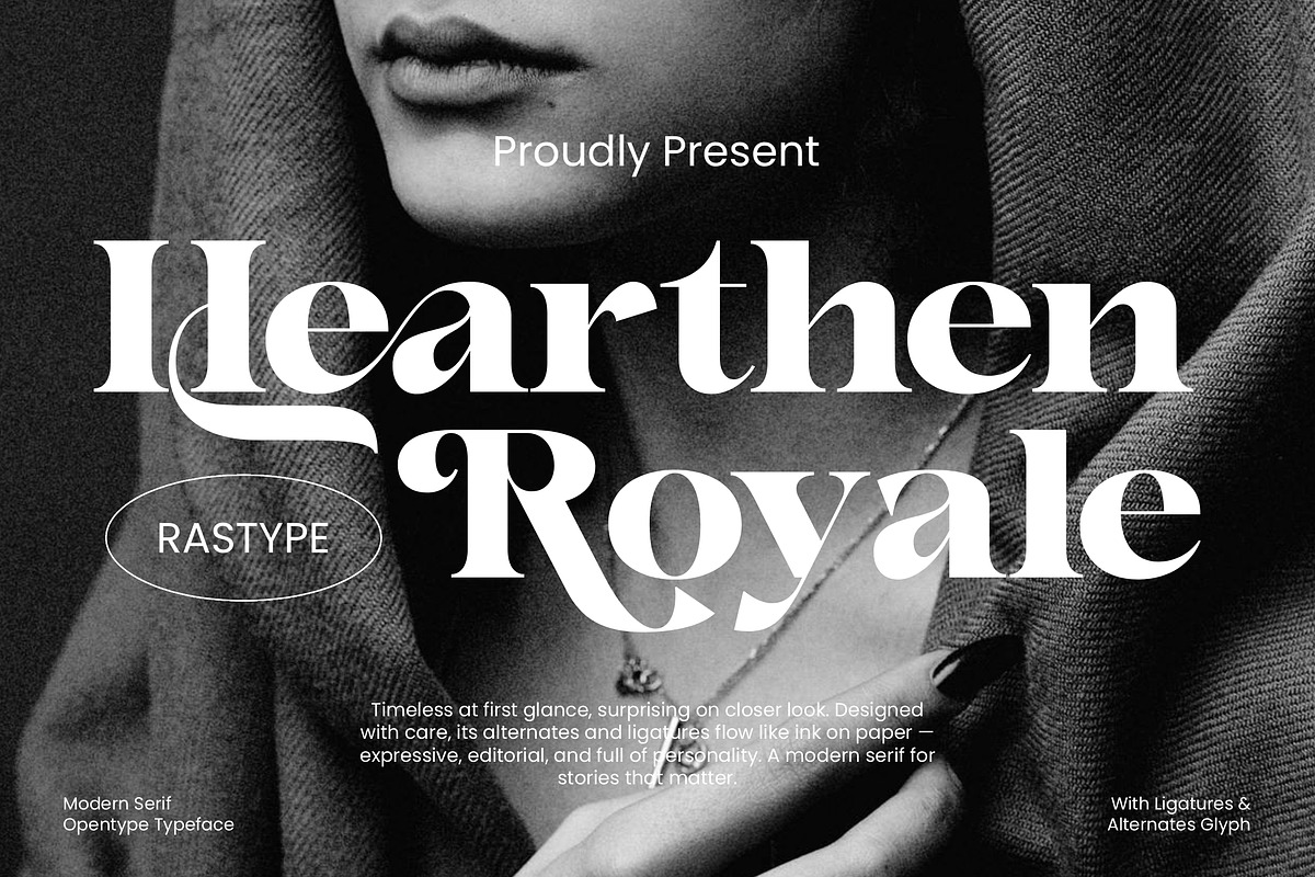 Hearthen Royale, a Serif Font by Rastype (Photo 1 of 10)