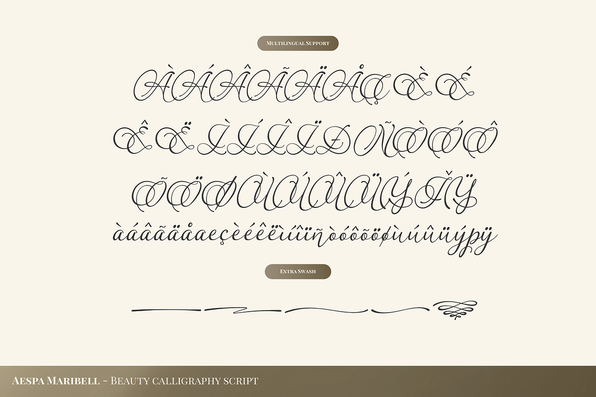 Aespa Maribell | Beauty Calligraphy, a Script Font by Denustudios (Photo 14 of 15)