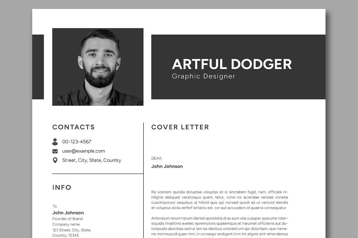 Minimal Resume Layout, a Resume Template by ContestDesign (Photo 4 of 5)
